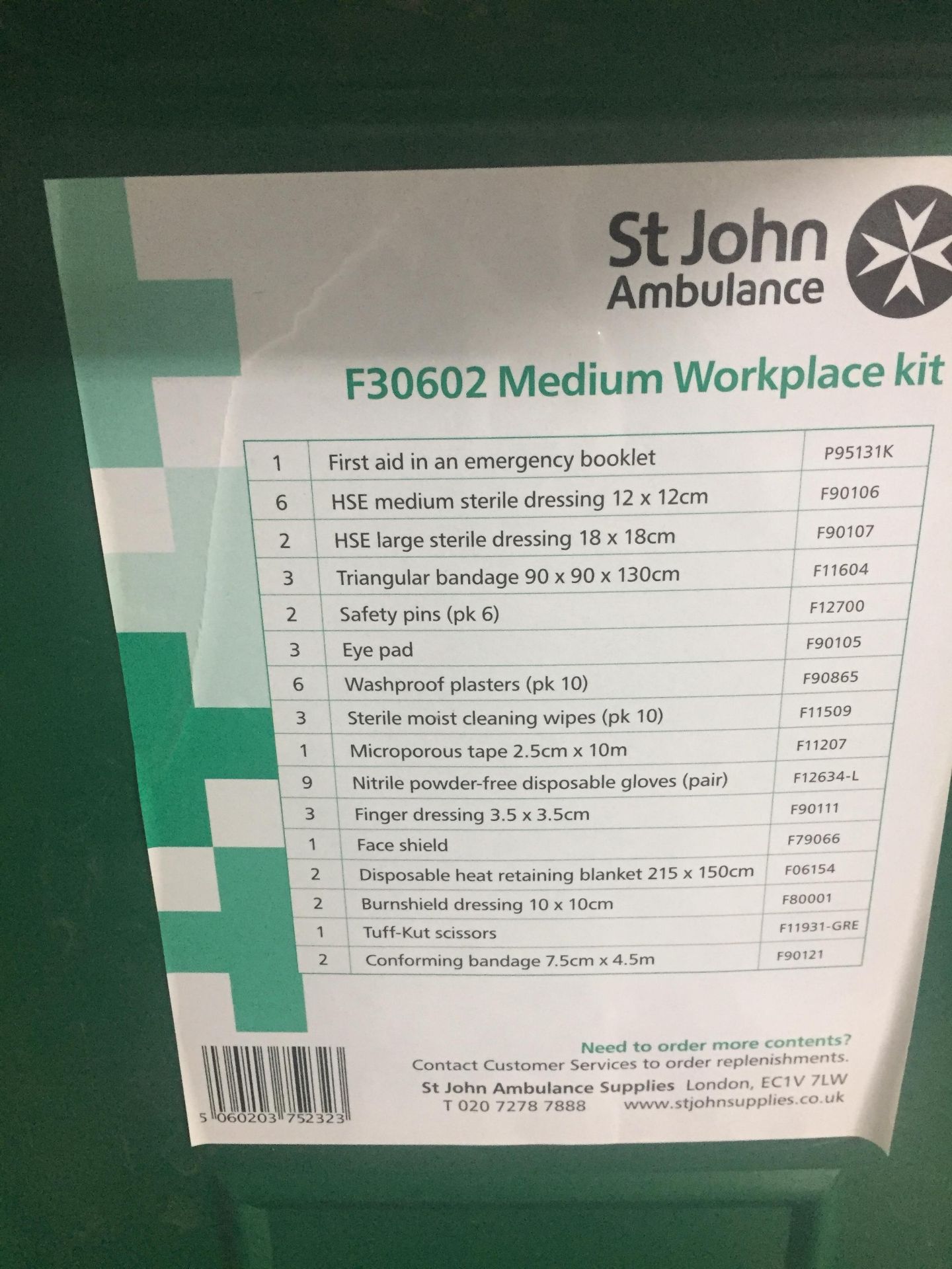 St Johns First Aid box. All in date - Image 3 of 9