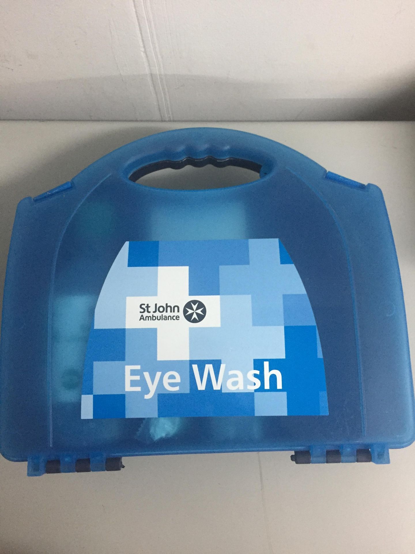 Eye wash station. In date -2018
