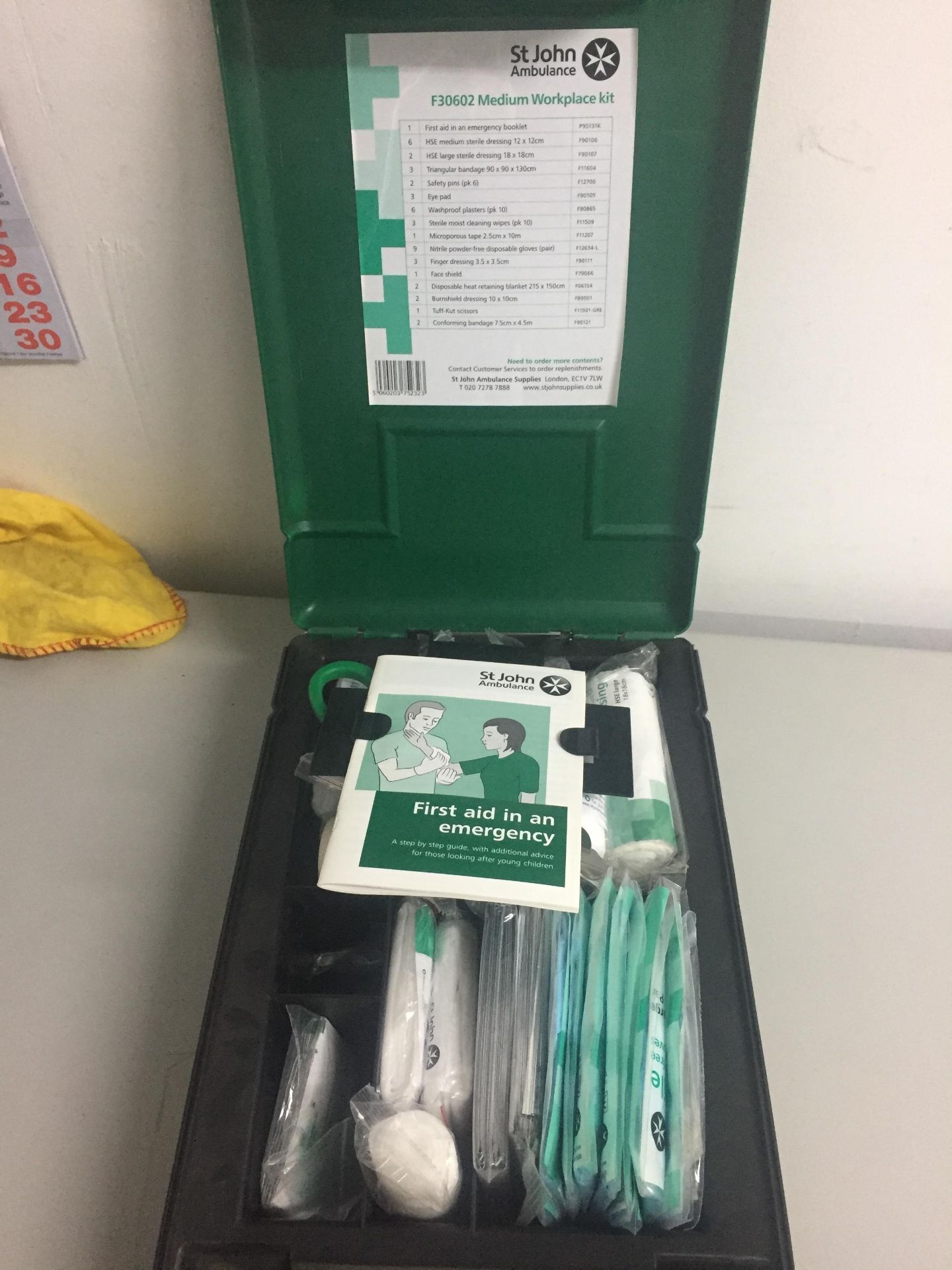 St Johns First Aid box. All in date - Bild 2 aus 9