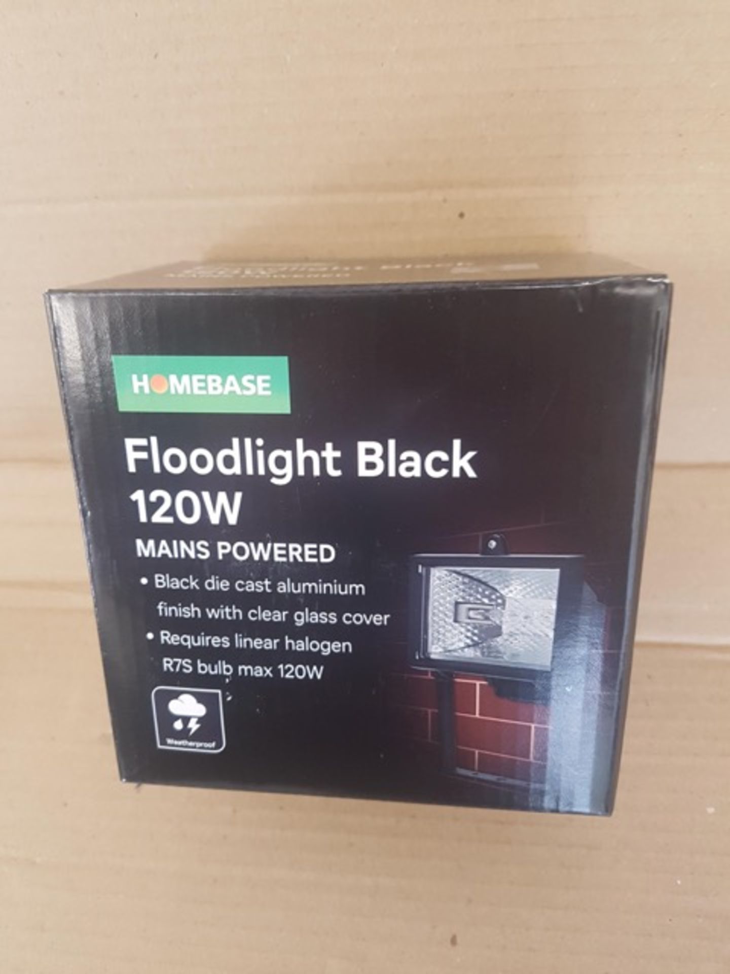 PALLET TO CONTAIN 516 x Brand New 120w Black Diecast Aluminium Weatherproof Floodlights