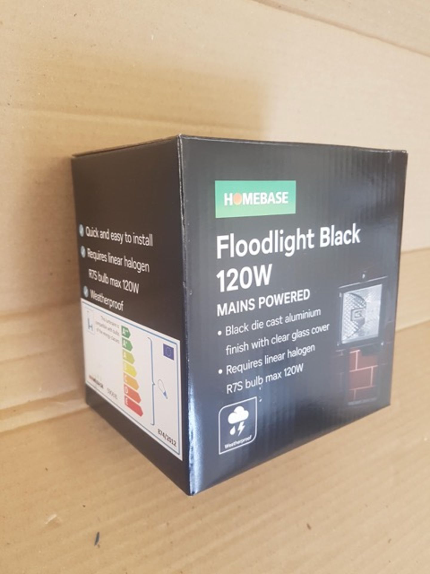 PALLET TO CONTAIN 516 x Brand New 120w Black Diecast Aluminium Weatherproof Floodlights - Bild 2 aus 3