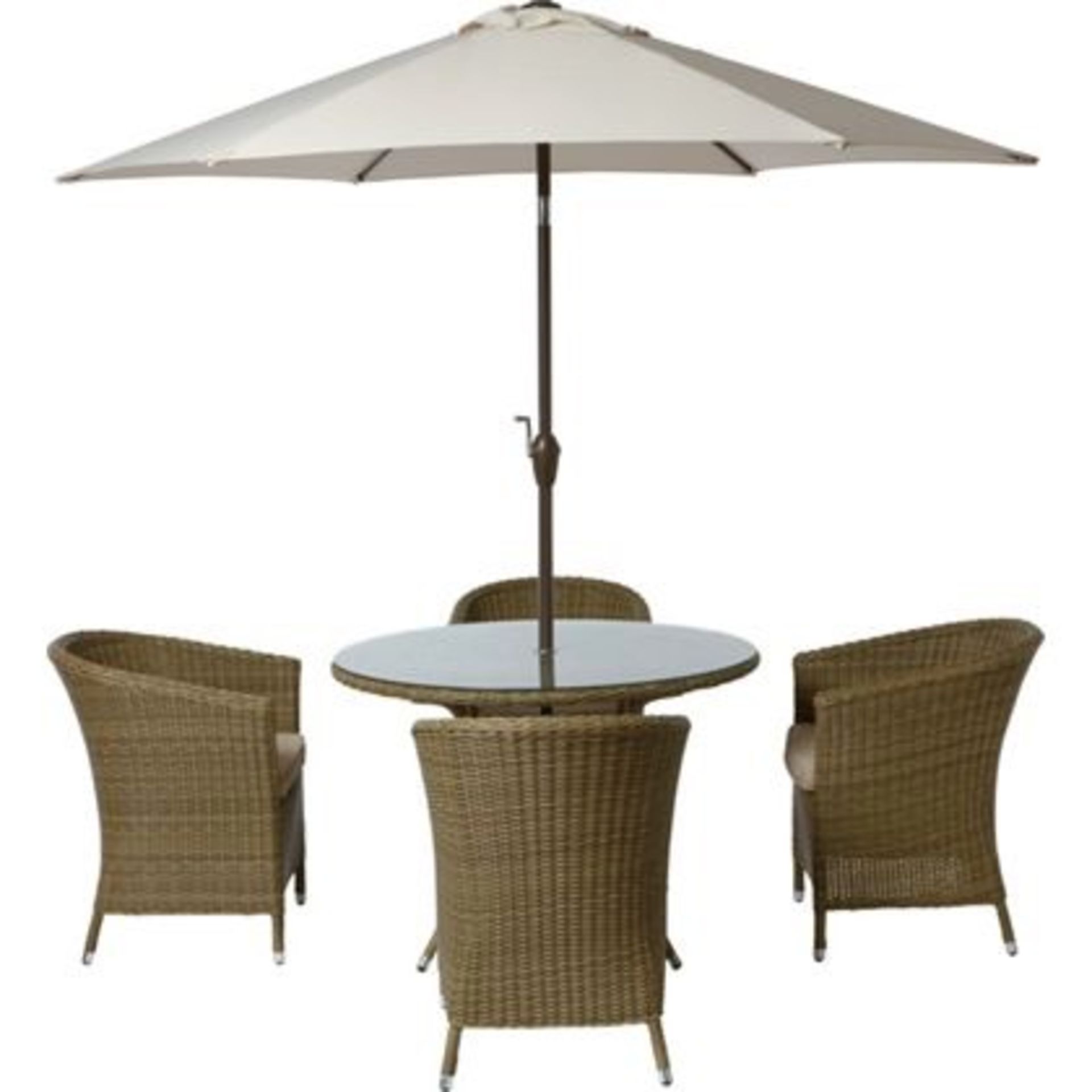 1 x New Worcester 4 Seater Rattan Effect Garden Furniture Set. RRP £599.99. ade from hand woven
