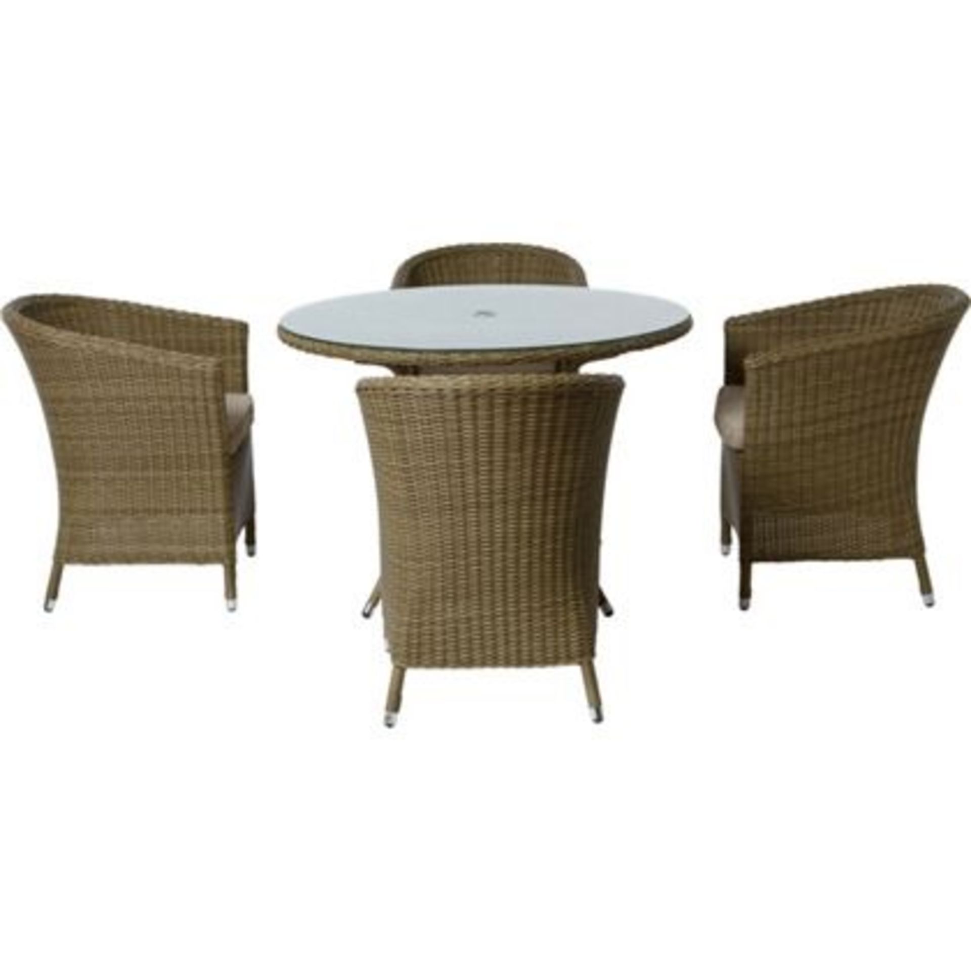1 x New Worcester 4 Seater Rattan Effect Garden Furniture Set. RRP £599.99. ade from hand woven - Image 4 of 5