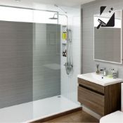 (A140) 700mm - 8mm - Premium EasyClean Wetroom Panel. RRP £249.99. Combining gorgeous modern looks