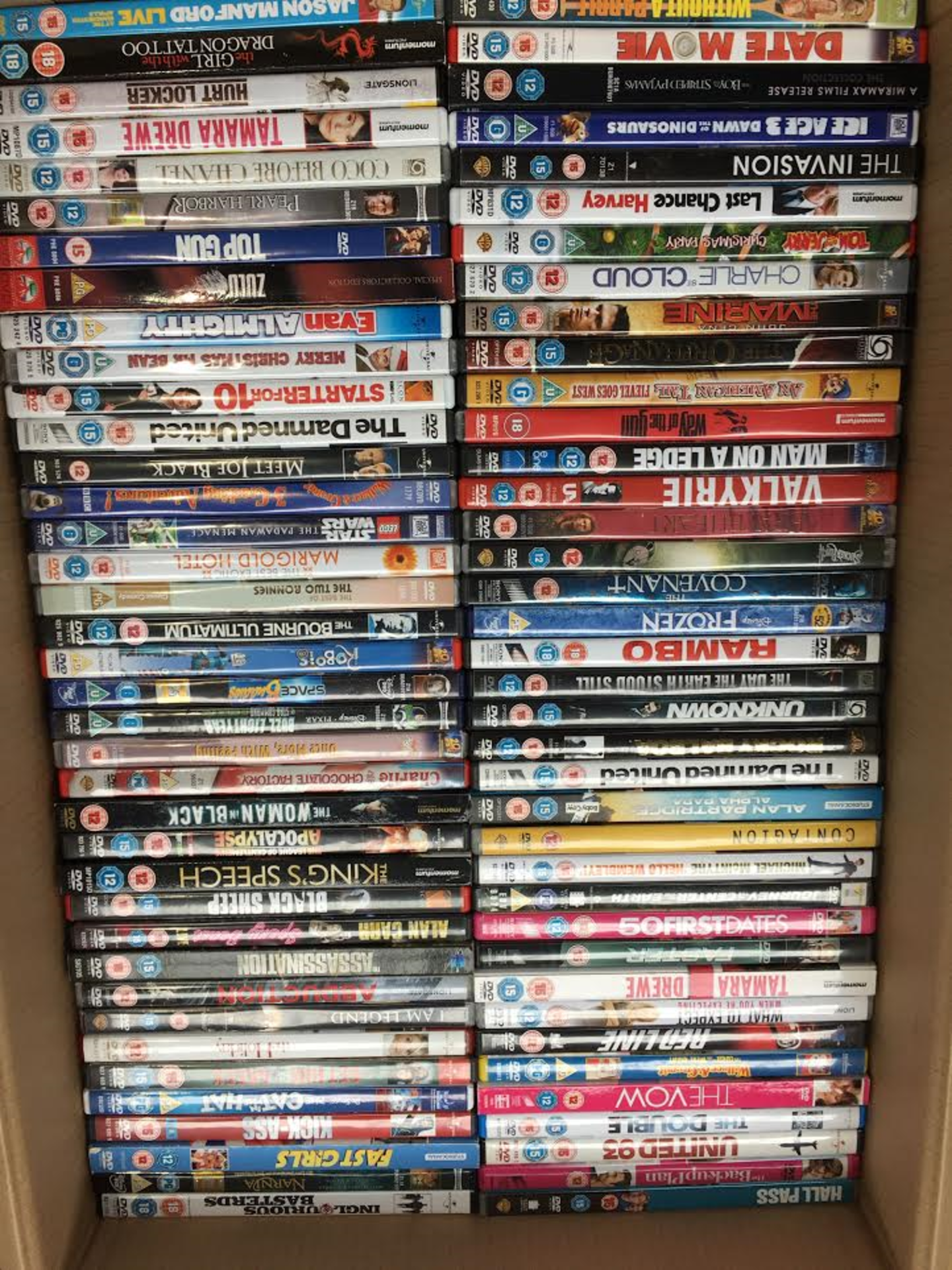 JOB LOT OF 100 x VARIOUS DVD'S - REGION 2 - USED - GOOD ASSORTMENT OF TITLES - NO RESERVE - Image 2 of 4