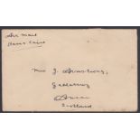 KUWAIT 1928 (Aug 22) - Cover to Scotland endorsed "Air mail Basra - Cairo" franked on the reverse by