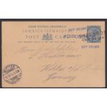 JAMAICA / GERMANY / UNITED STATES 1903 - Jamaica 1d postal stationery Post Card to Germany cancelled