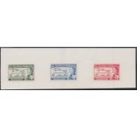 BARBADOS 1958 - Inauguration of British Caribbean Federation, imperforate proofs of the set of three