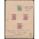 G.B. - LUNDY ISLAND - Coronation overprint issue, unadopted "CORONATION / 2-6-53" overprints in