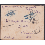 BECHUANALAND 1897 - Stampless cover (some faults) endorsed "On Active Service - No Stamps