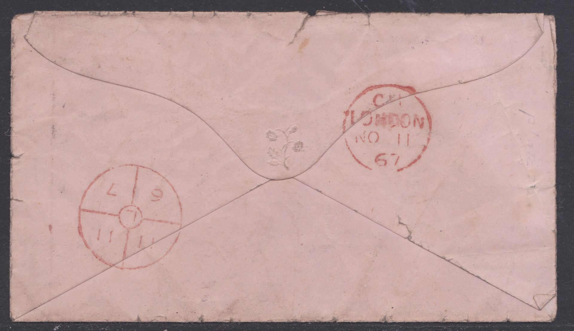NEW BRUNSWICK G.B.- MILITARY 1867 - Cover (small fault) sent at the 1d soldiers rate from Chatham to - Image 2 of 2