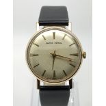 SMITHS Astral 9ct Gold Vintage Watch – Manual Wound – Leather Strap – Circa 1965