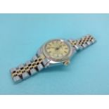ROLEX LADIES OYSTER PERPETUAL STAINLESS STEEL & 18k YELLOW GOLD REF 6917