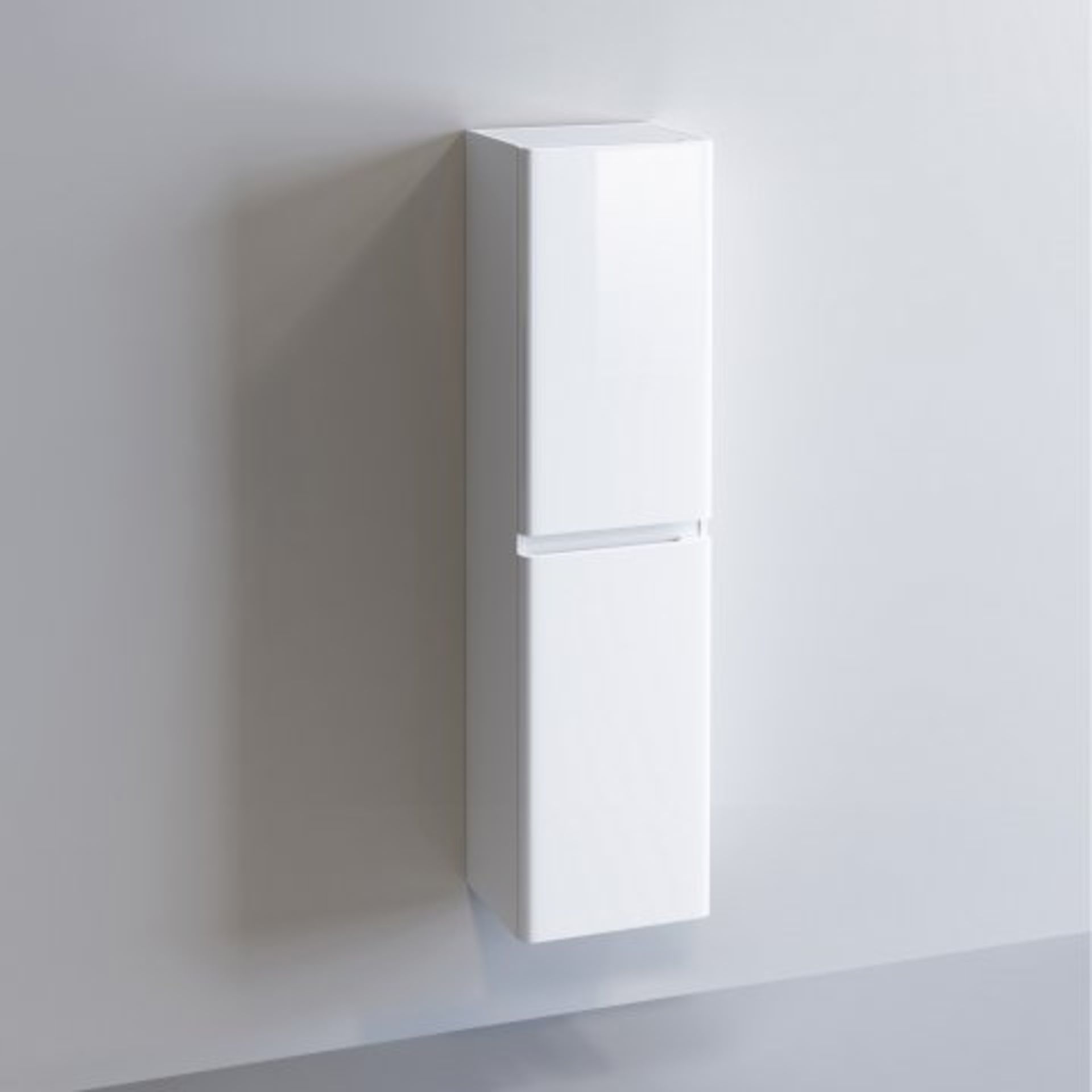 (O25) 1400mm Denver II Gloss White Tall Storage Cabinet - Wall Hung. RRP £299.99. With its gorgeous, - Image 3 of 3