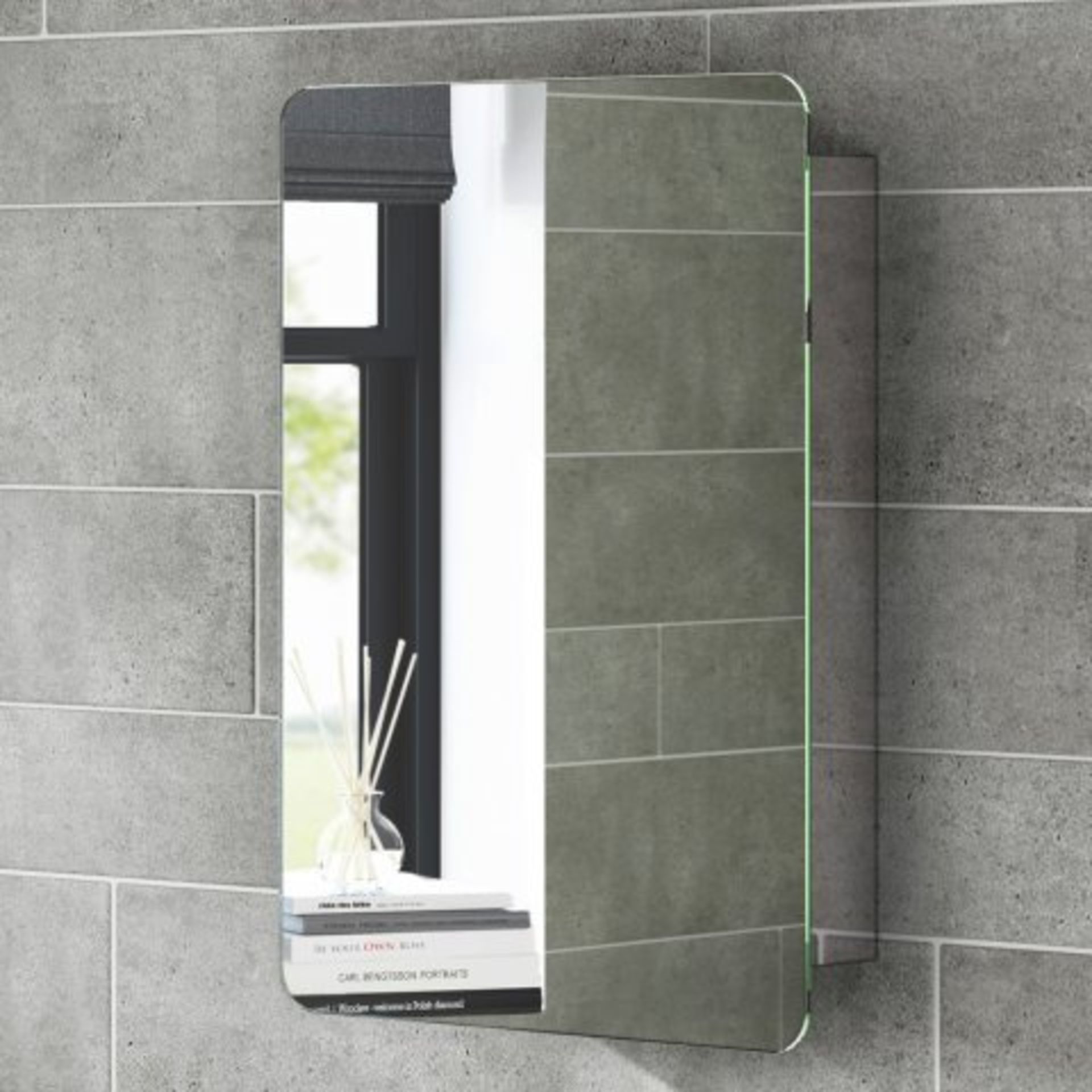 (O32) 660x460mm Liberty Stainless Steel Sliding Door Mirror Cabinet. RRP £249.99. This stunning