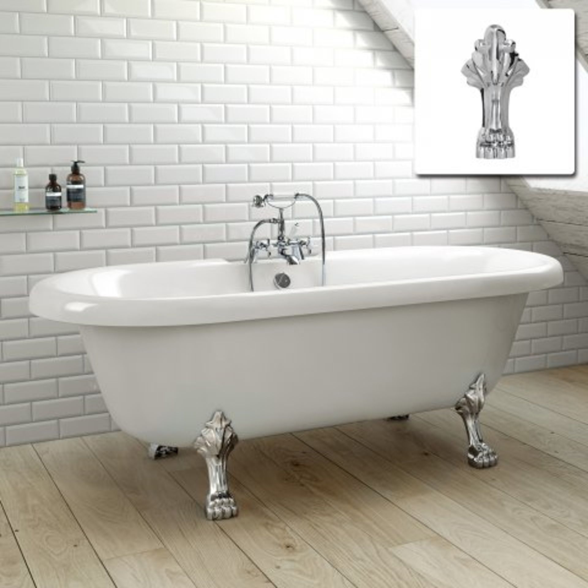 (O4) 1700mm Victoria Traditional Roll Top Bath - Dragon Feet - Large. RRP £799.99. This stunning
