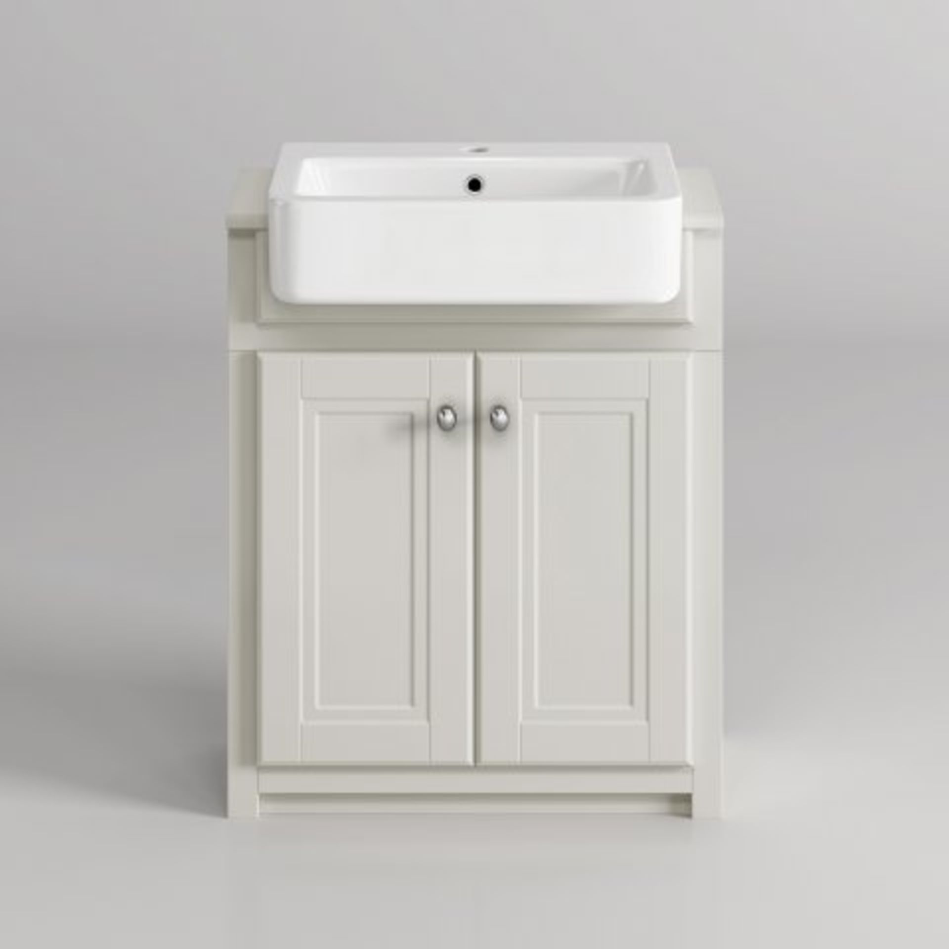(O20) 667mm Cambridge Clotted Cream Floorstanding Basin Vanity Unit. RRP £599.99. COMES COMPLETE - Image 4 of 4