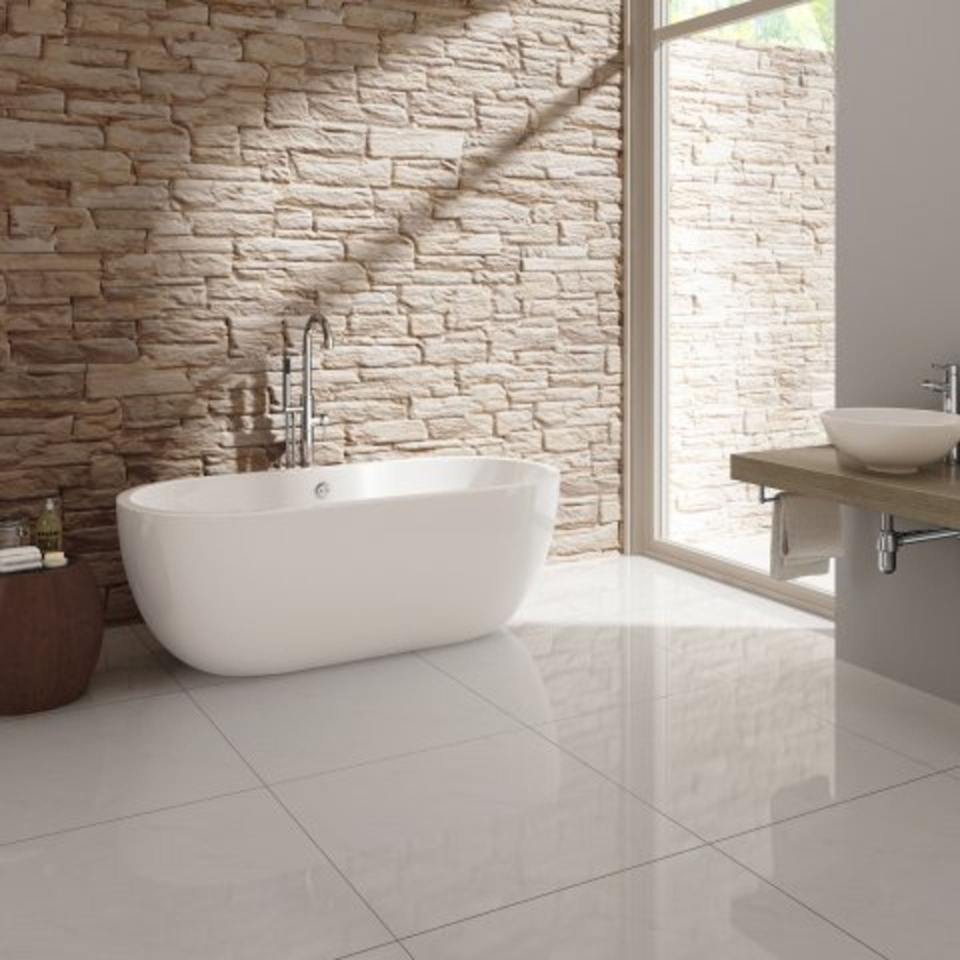 (O8) 1555mm x 745mm Melissa Freestanding Bath. RRP £1,499. Freestanding Range Create the perfect - Image 2 of 4
