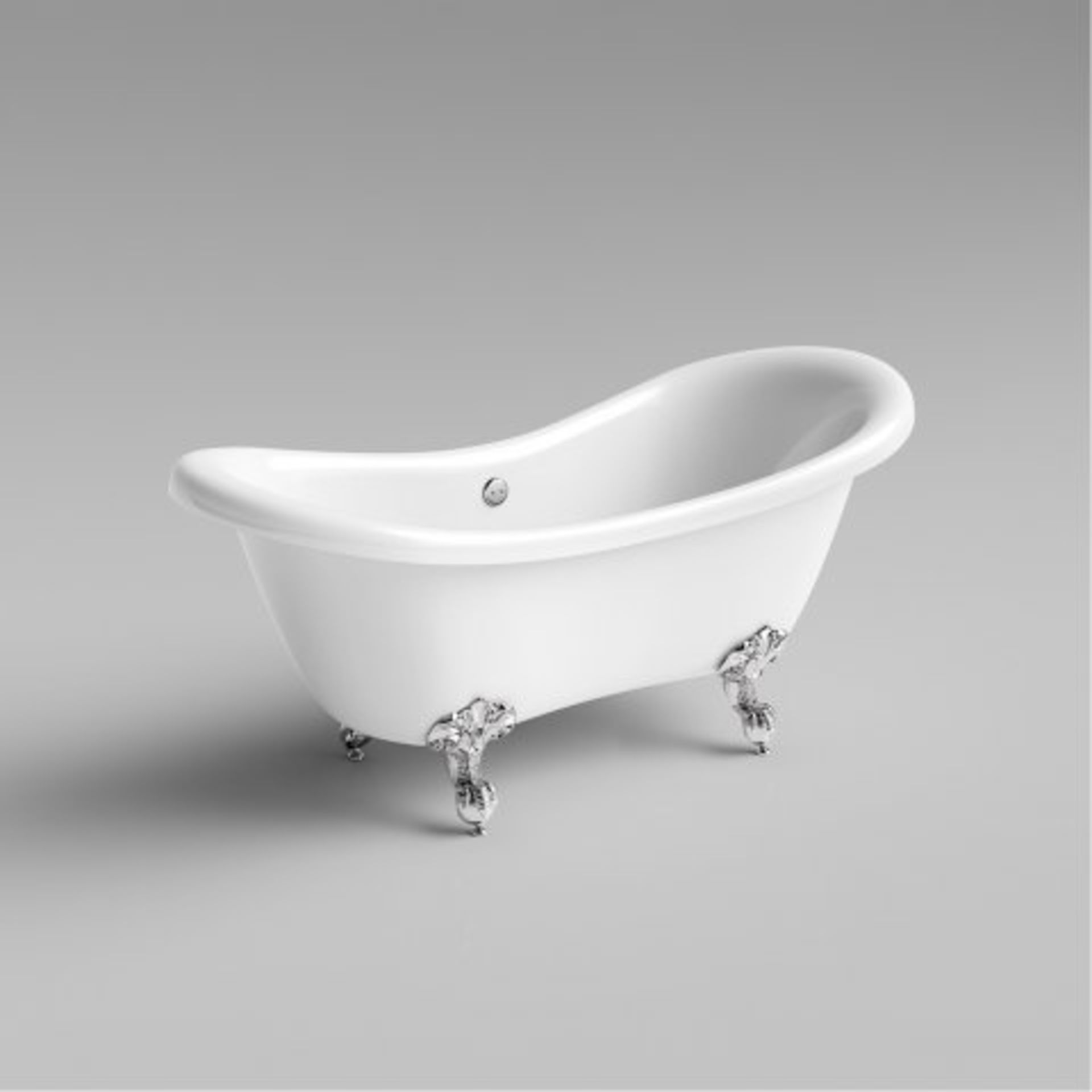 (O5) 1760mm Victoria Traditional Roll Top Double Slipper Bath - Ball Feet - Large. RRP £799.99. - Image 3 of 4