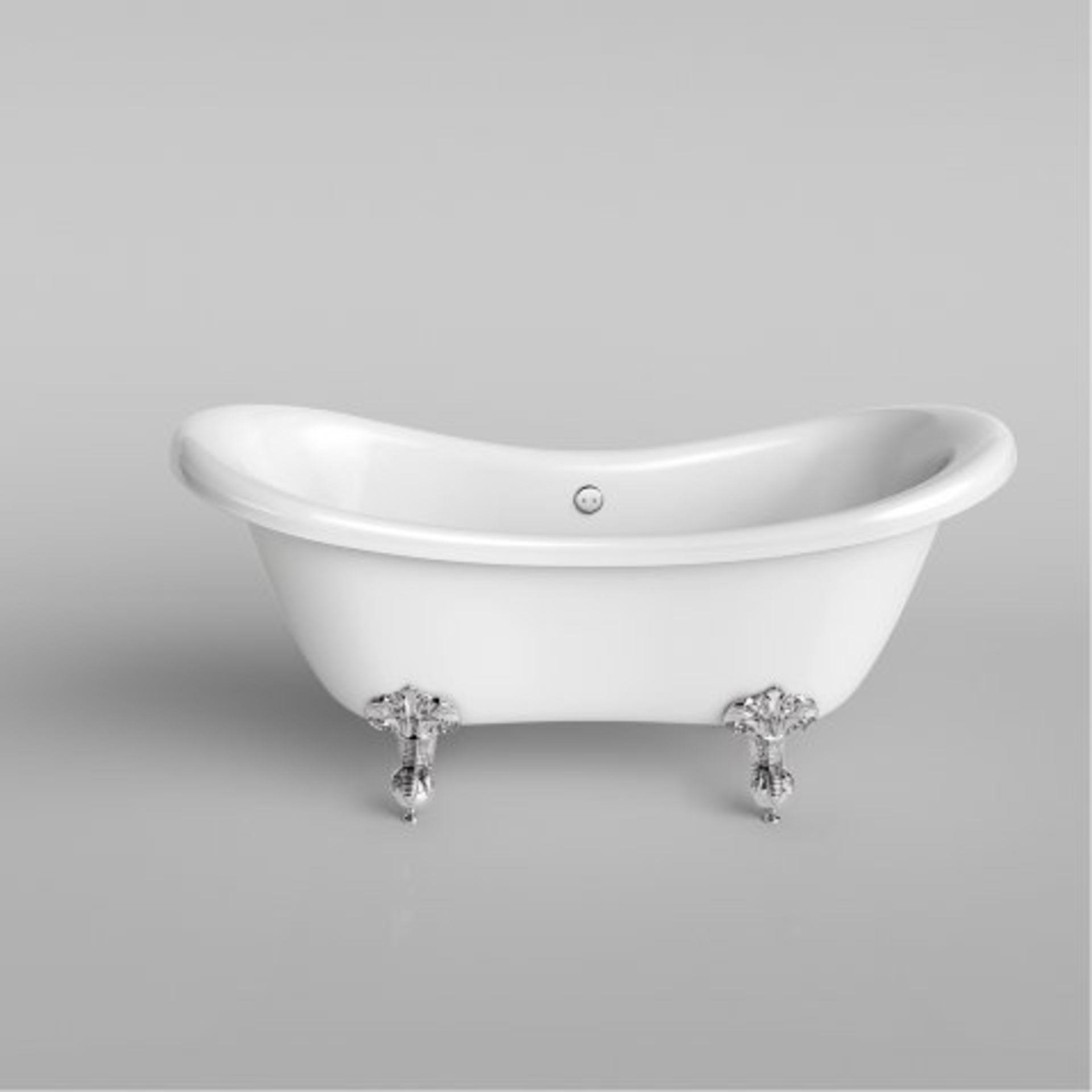 (O5) 1760mm Victoria Traditional Roll Top Double Slipper Bath - Ball Feet - Large. RRP £799.99. - Image 2 of 4