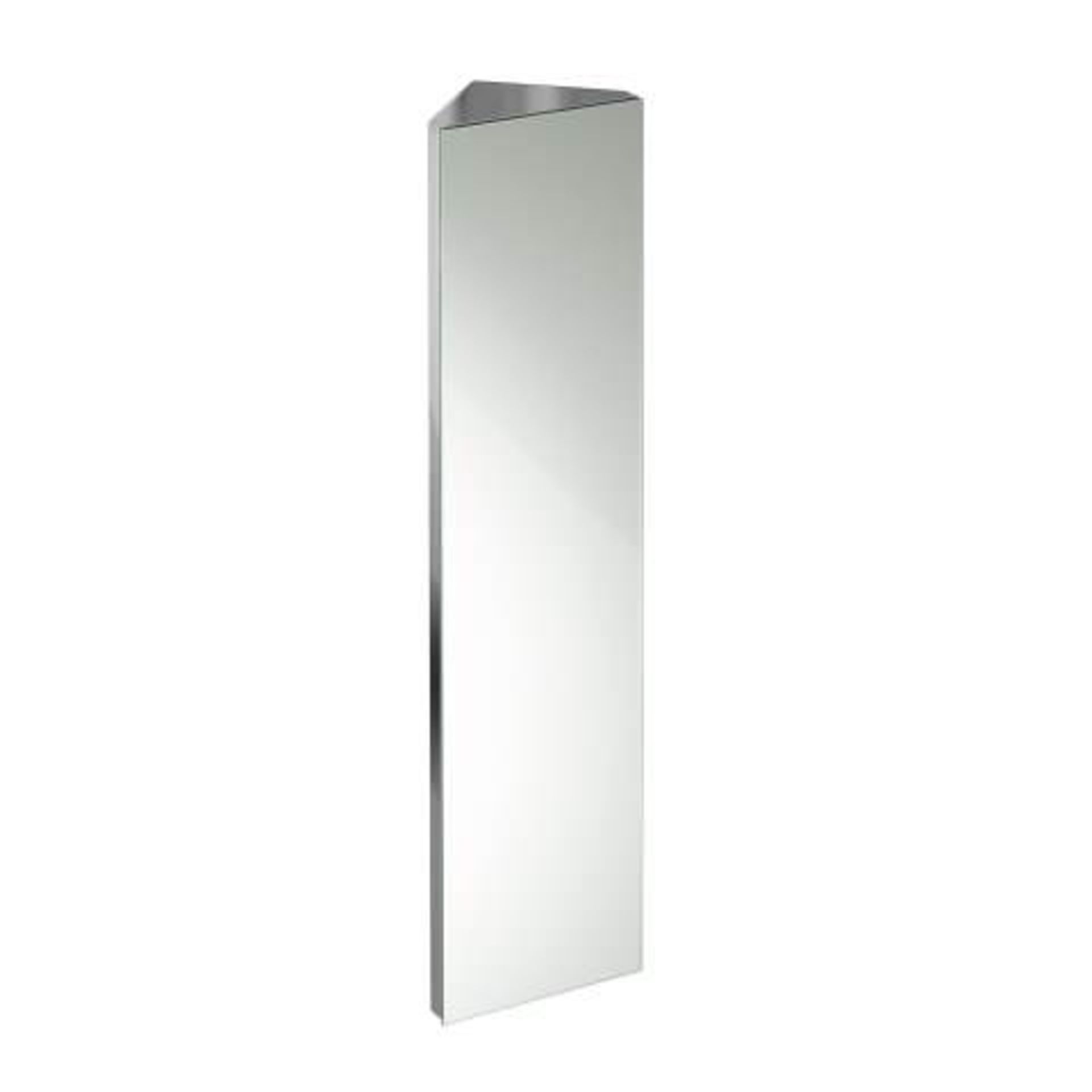 (O23) 1200x300mm Liberty Stainless Steel Tall Corner Mirror Cabinet. RRP £349.99. This stunning - Image 4 of 4