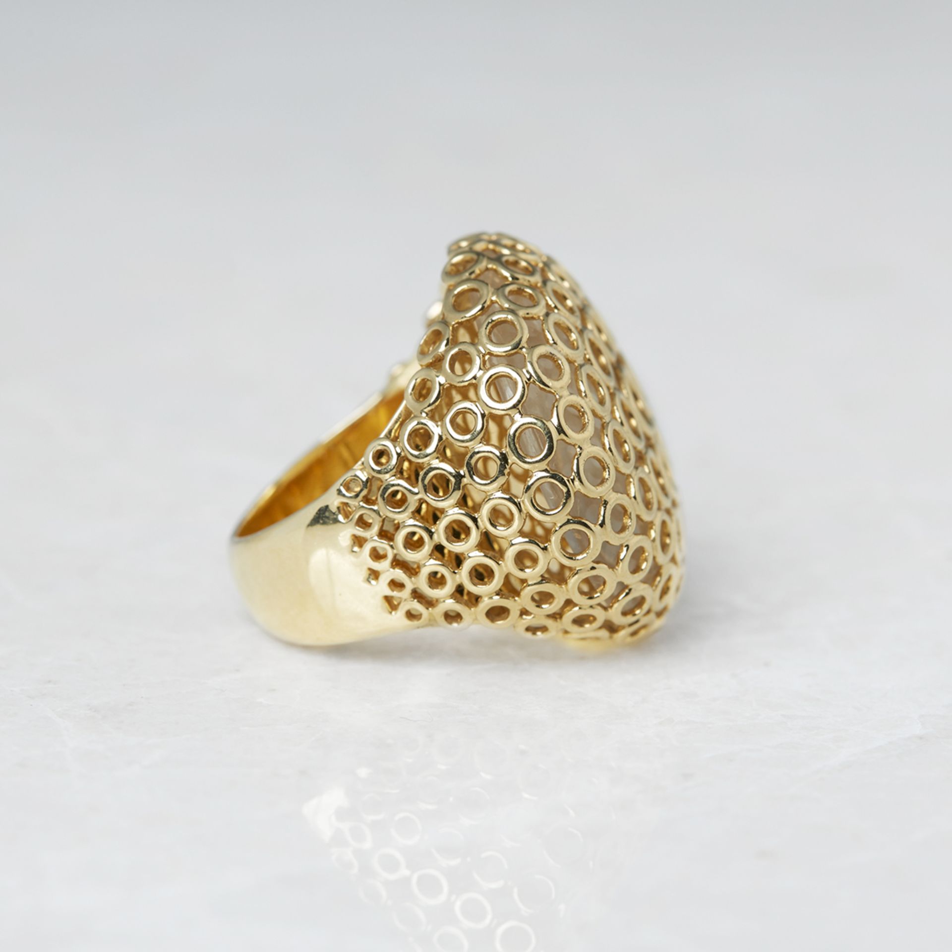 Carla Amorim, 18k Yellow Gold Cabochon Clear Crystal Quartz Ring - Image 3 of 6