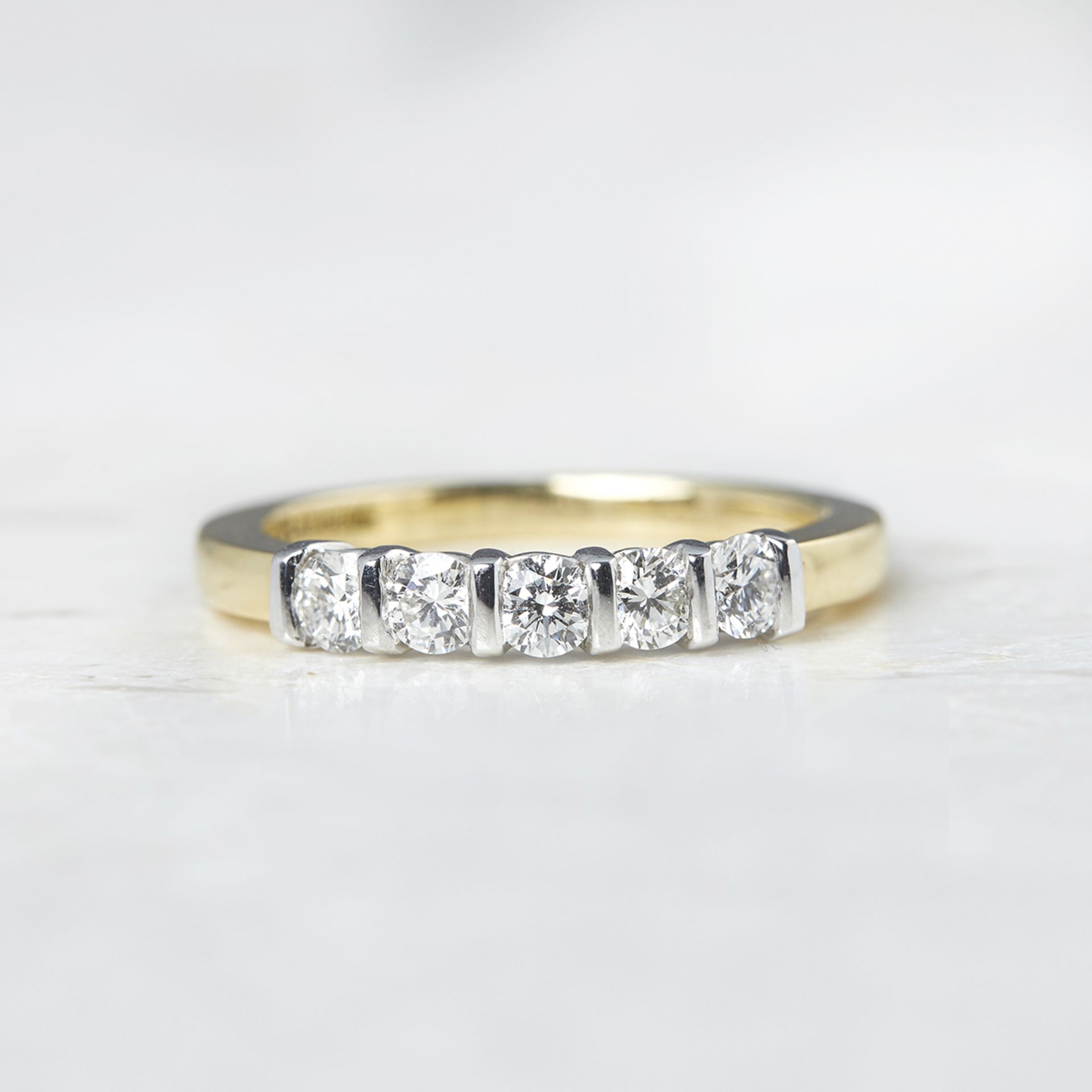 Mappin & Webb, 18k Yellow Gold & Platinum 0.50ct Diamond Five Stone Ring - Image 2 of 5
