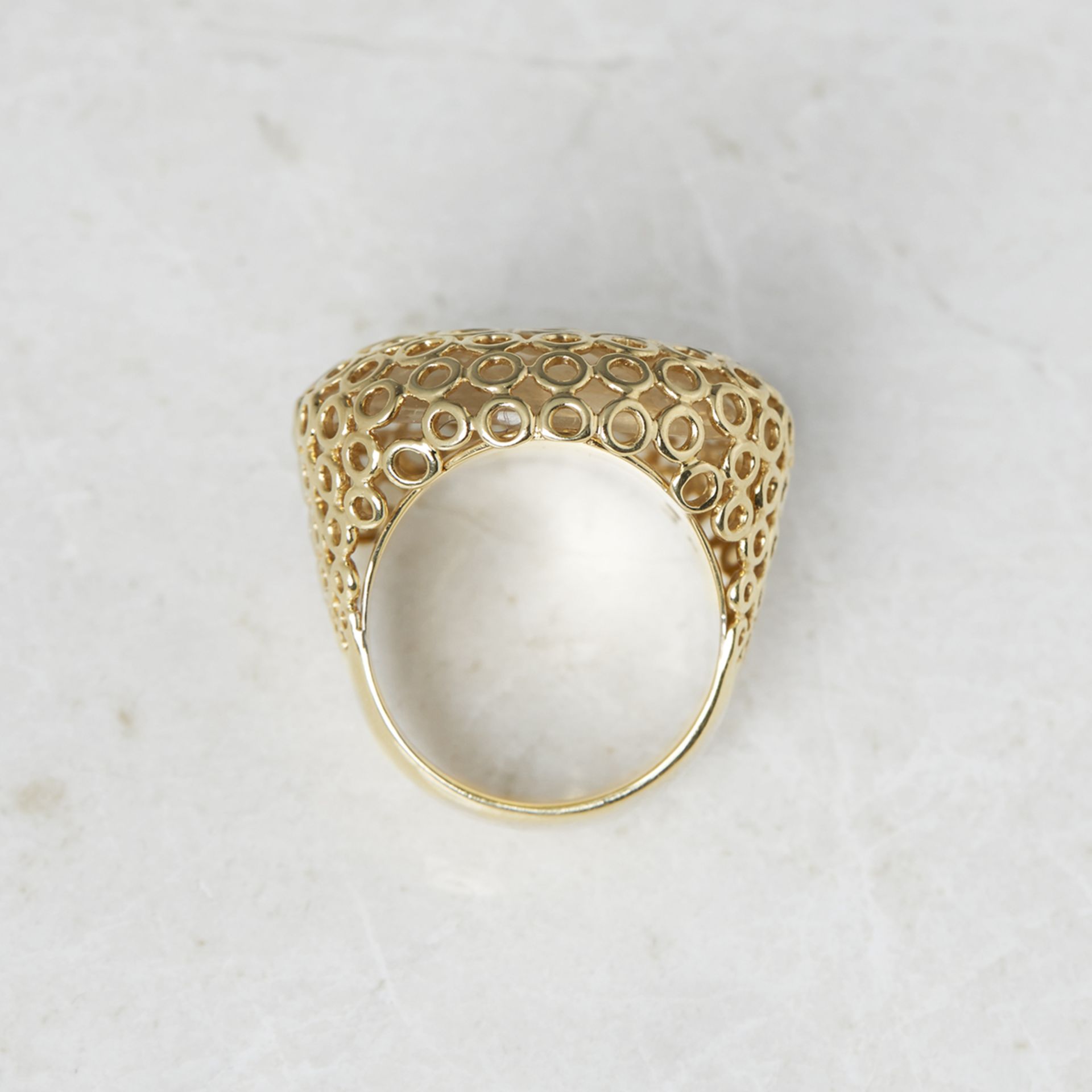 Carla Amorim, 18k Yellow Gold Cabochon Clear Crystal Quartz Ring - Image 5 of 6