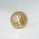 Carla Amorim, 18k Yellow Gold Cabochon Clear Crystal Quartz Ring