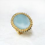 Carla Amorim, 18k Yellow Gold Cabochon Aquamarine Ring