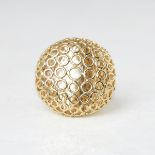 Carla Amorim, 18k Yellow Gold Cabochon Clear Crystal Quartz Ring