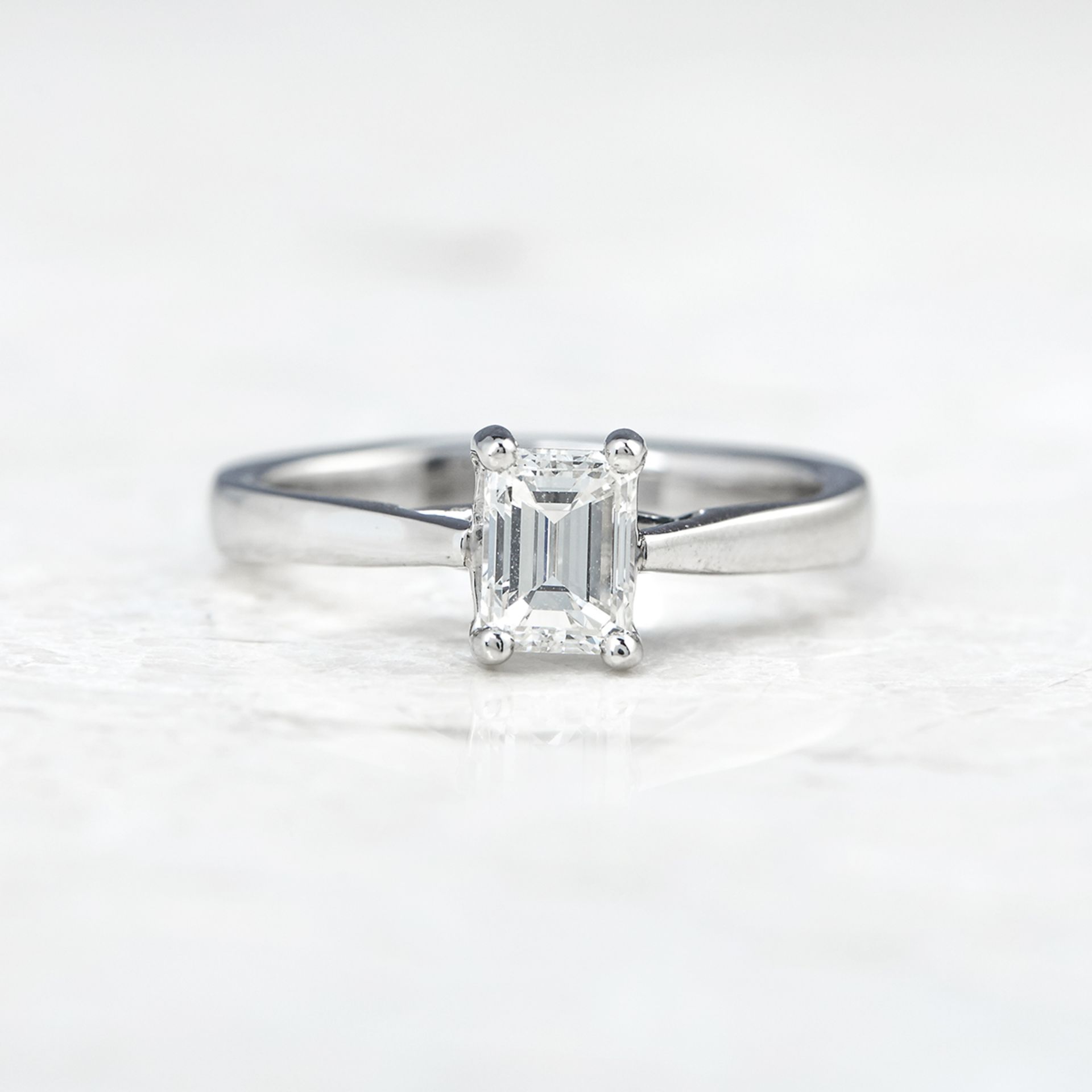 Mappin & Webb, Platinum Emerald Cut 0.81ct Diamond Ring