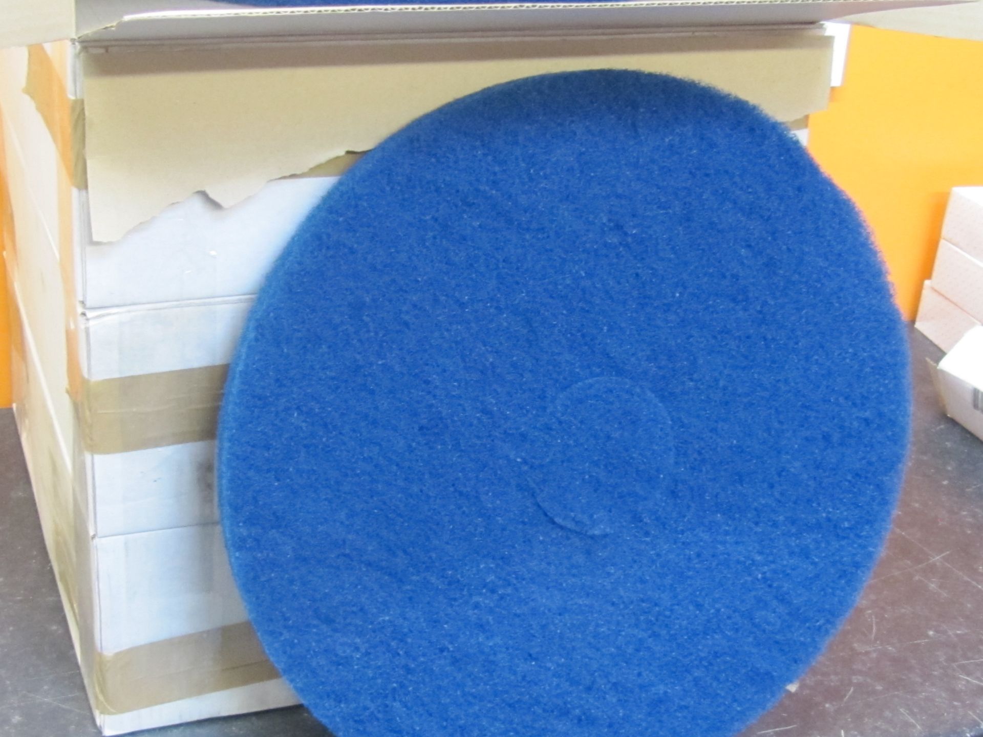 15 x 17" Blue Floor Buffer Pads.