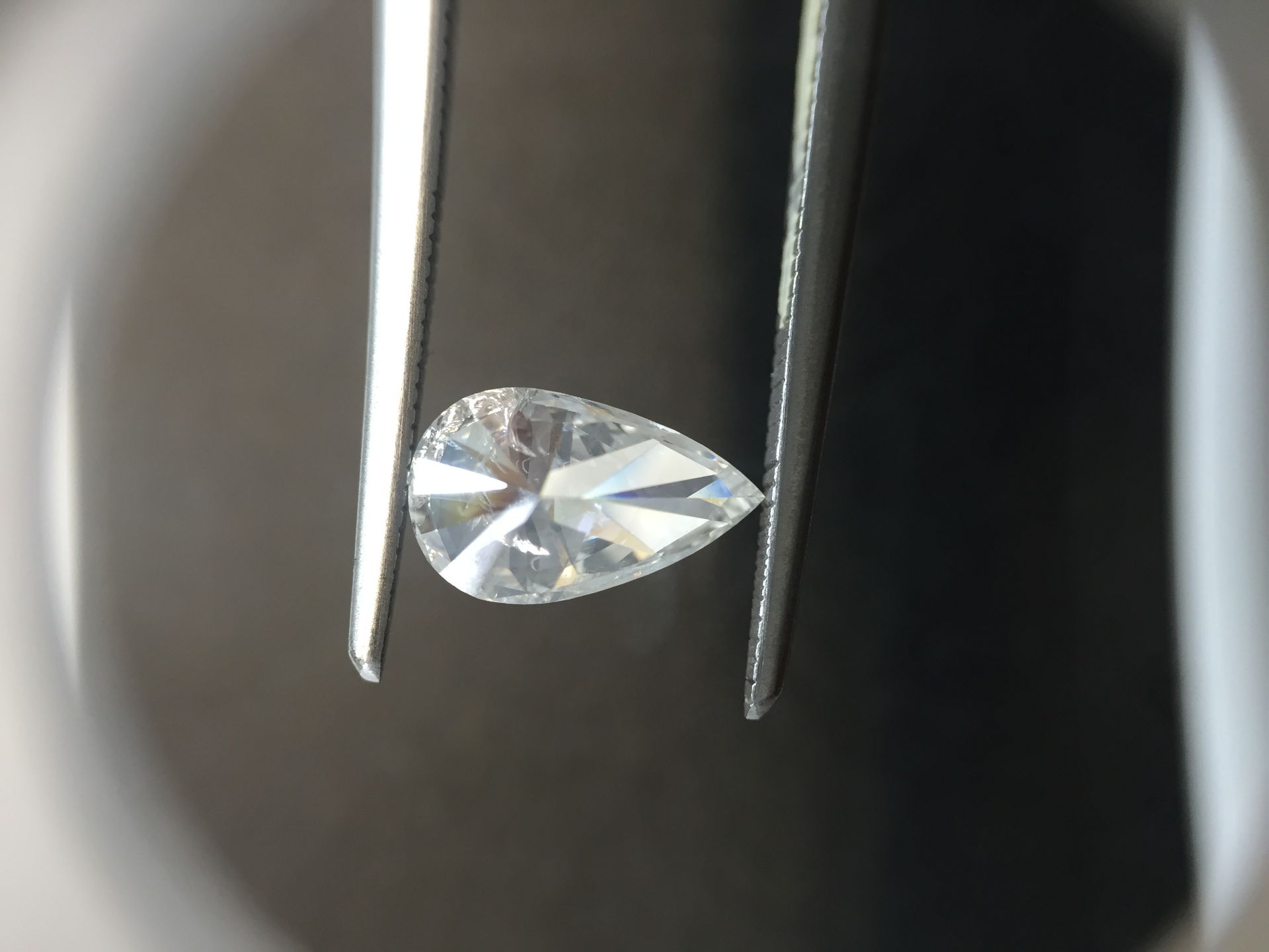 1.01ct pear cut diamond. D colour, Si2 clarity. No certification .Valued at £6645For more - Image 2 of 4