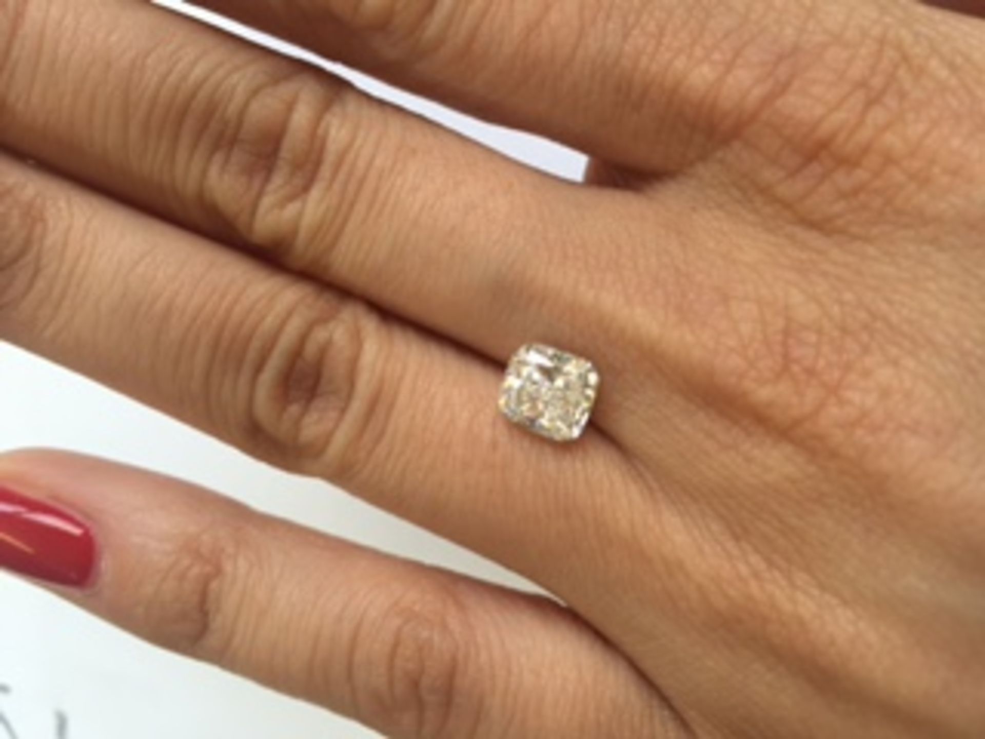 1.50ct cushion cut diamond. E colour, VS2 clarity. 6.65 x 6.18 x 4.28mm. GIA certification _ - Image 4 of 5