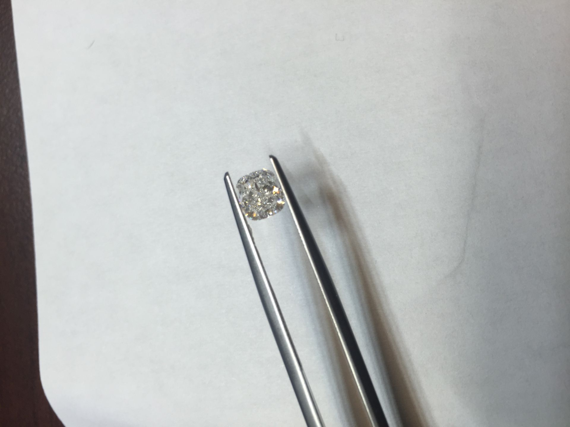 1.00ct cushion cut diamond. E colour, VS2 clarity. 5.86 x 5.36 x 3.55mm. GIA certification _ - Image 3 of 5