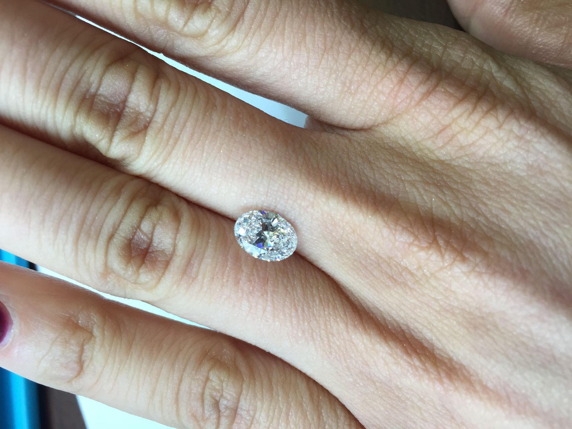 1.06ct oval cut diamond. D colour, SI2 clarity. GIA certification _ 1238914844. 8.04 x 5.96 x 3. - Image 4 of 5