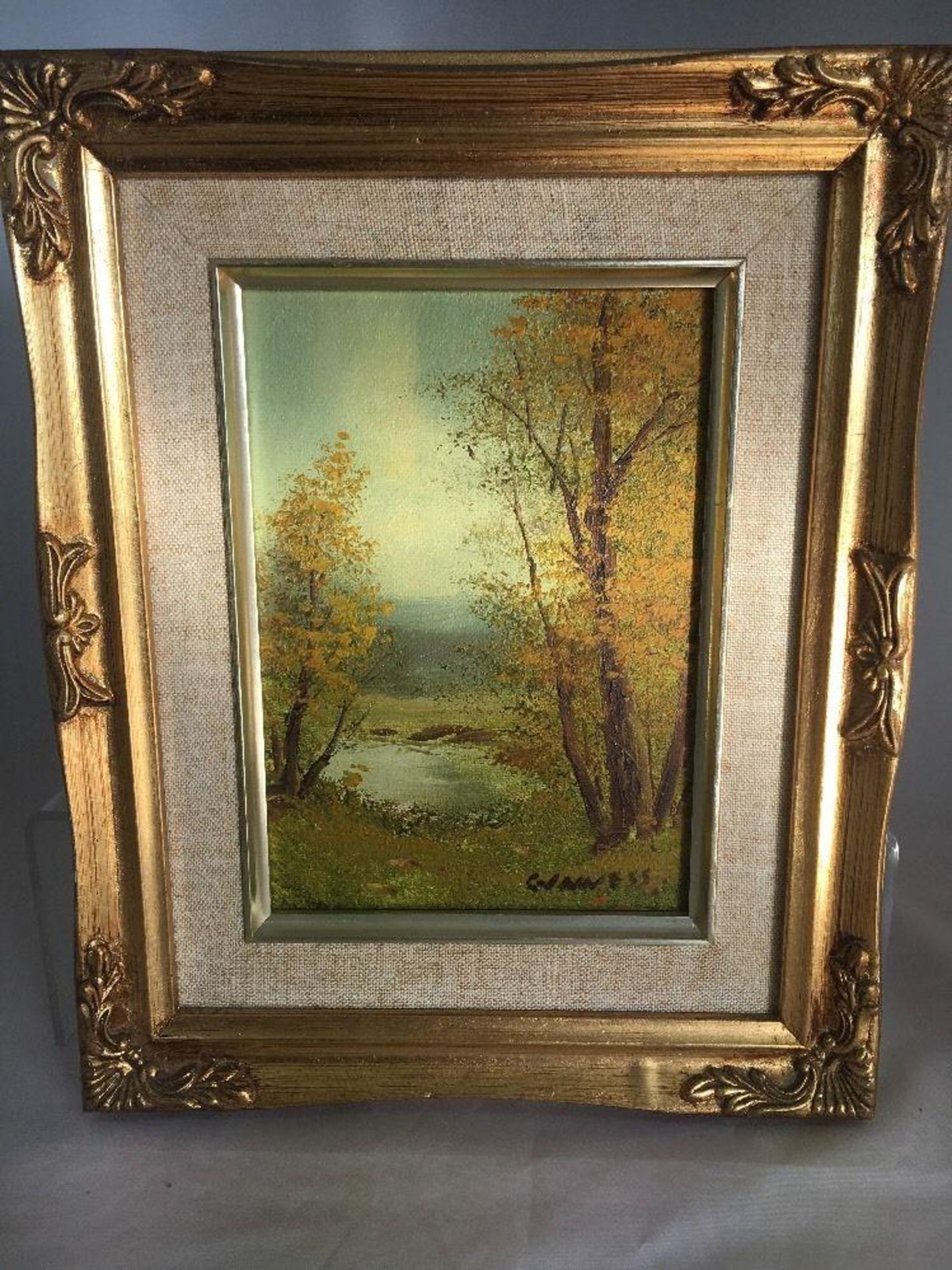 C. INNESS (1874 - 1932) Framed Oil Painting of Country Landscape. Includes Free UK delivery.