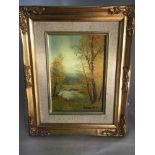 C. INNESS (1874 - 1932) Framed Oil Painting of Country Landscape. Includes Free UK delivery.