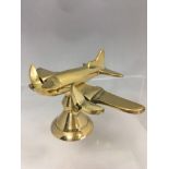 A mini desktop metal vintage plane. Includes free UK delivery