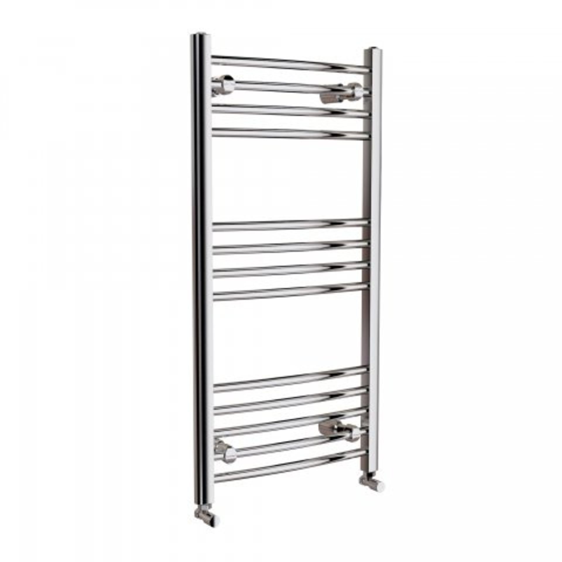 (I40) 1000x500mm - Nancy Basic 20mm Tubes - Chrome Curved Rail Ladder Towel Radiator Our Nancy - Image 3 of 3