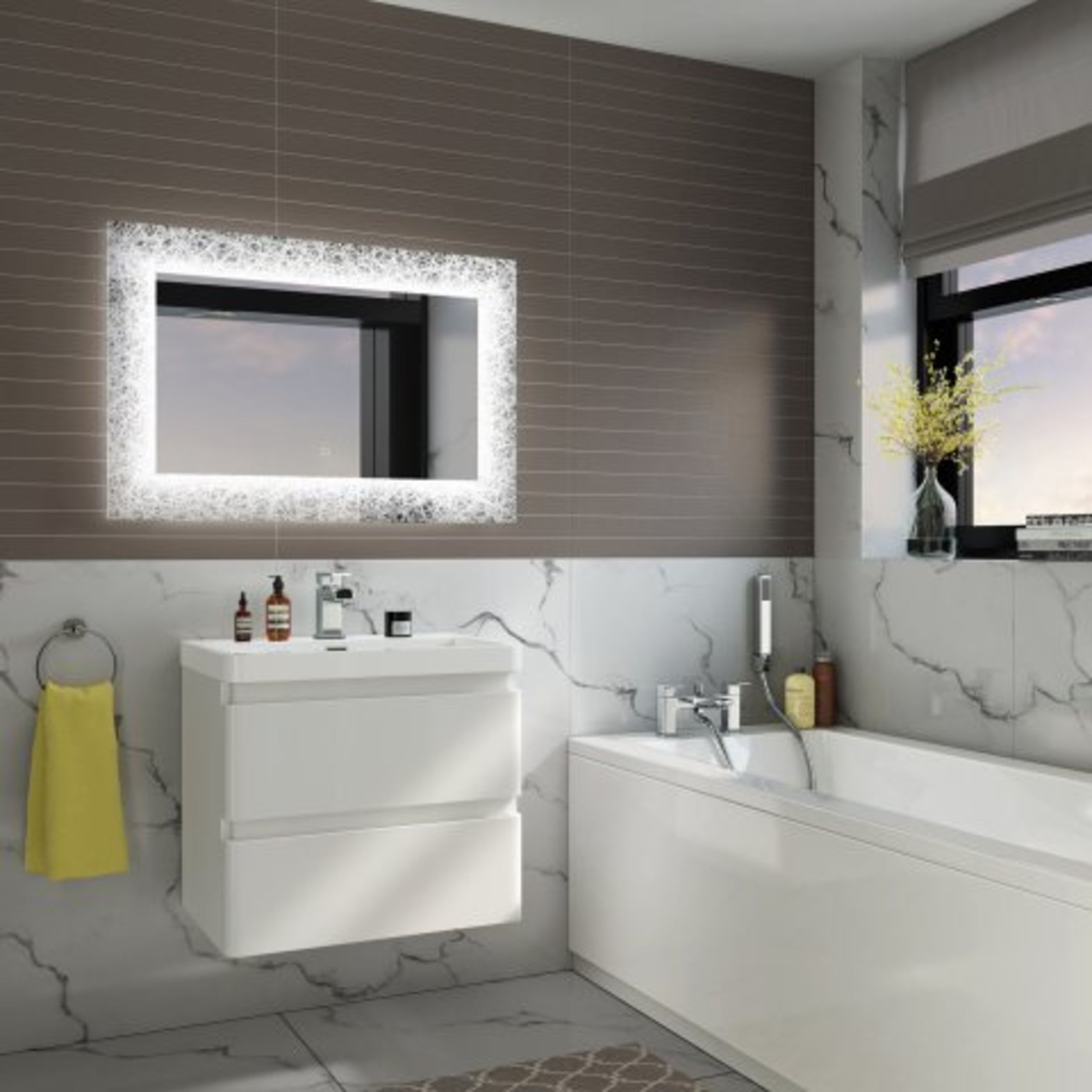 (I28) 600x900mm Galactic Designer Illuminated LED Mirror - Switch Control. RRP £399.99. Light up - Image 2 of 4