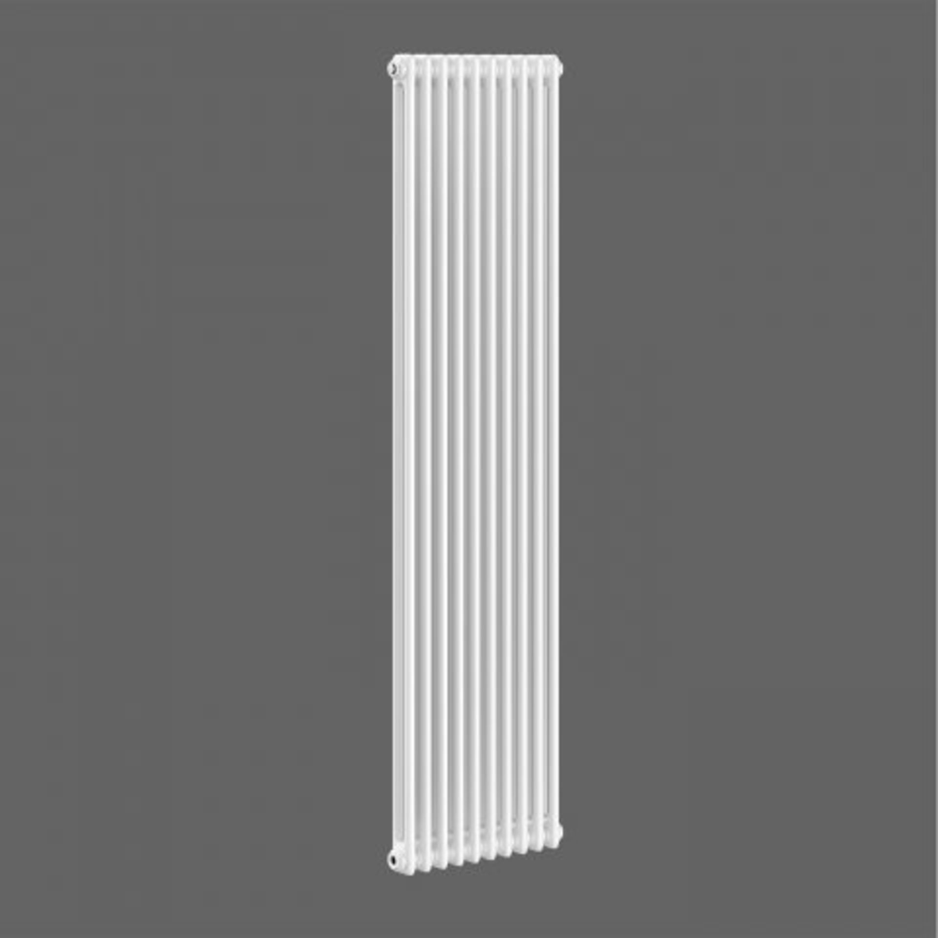 (I39) 1800x465mm White Double Panel Vertical Colosseum Radiator - Roma Premium. RRP £399.99. Classic - Image 2 of 3