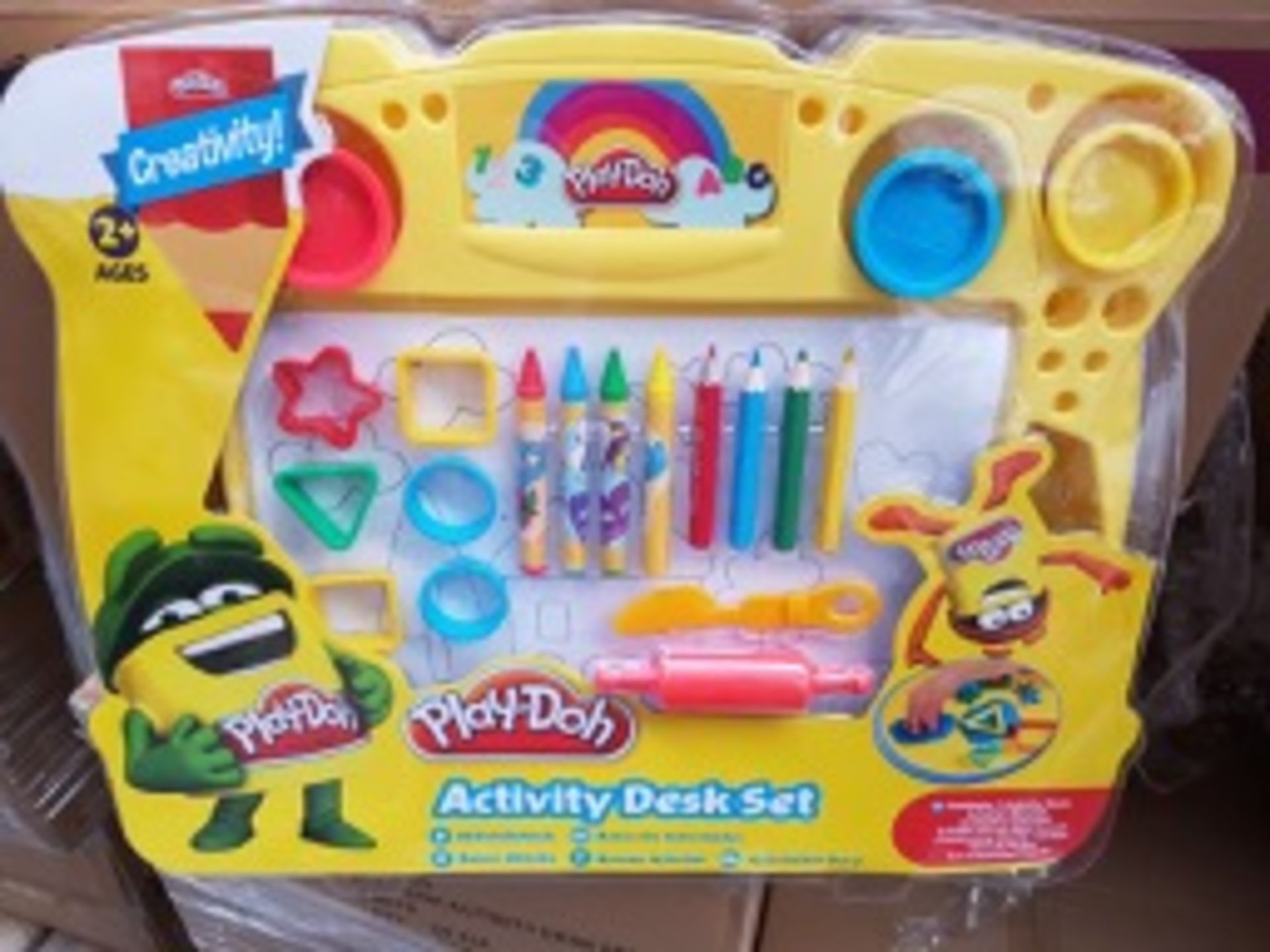 PALLET TO CONTAIN 60 x Brand New Play-Doh Activity Desk Set. Each Contains 1 activity desk, 6 cutter