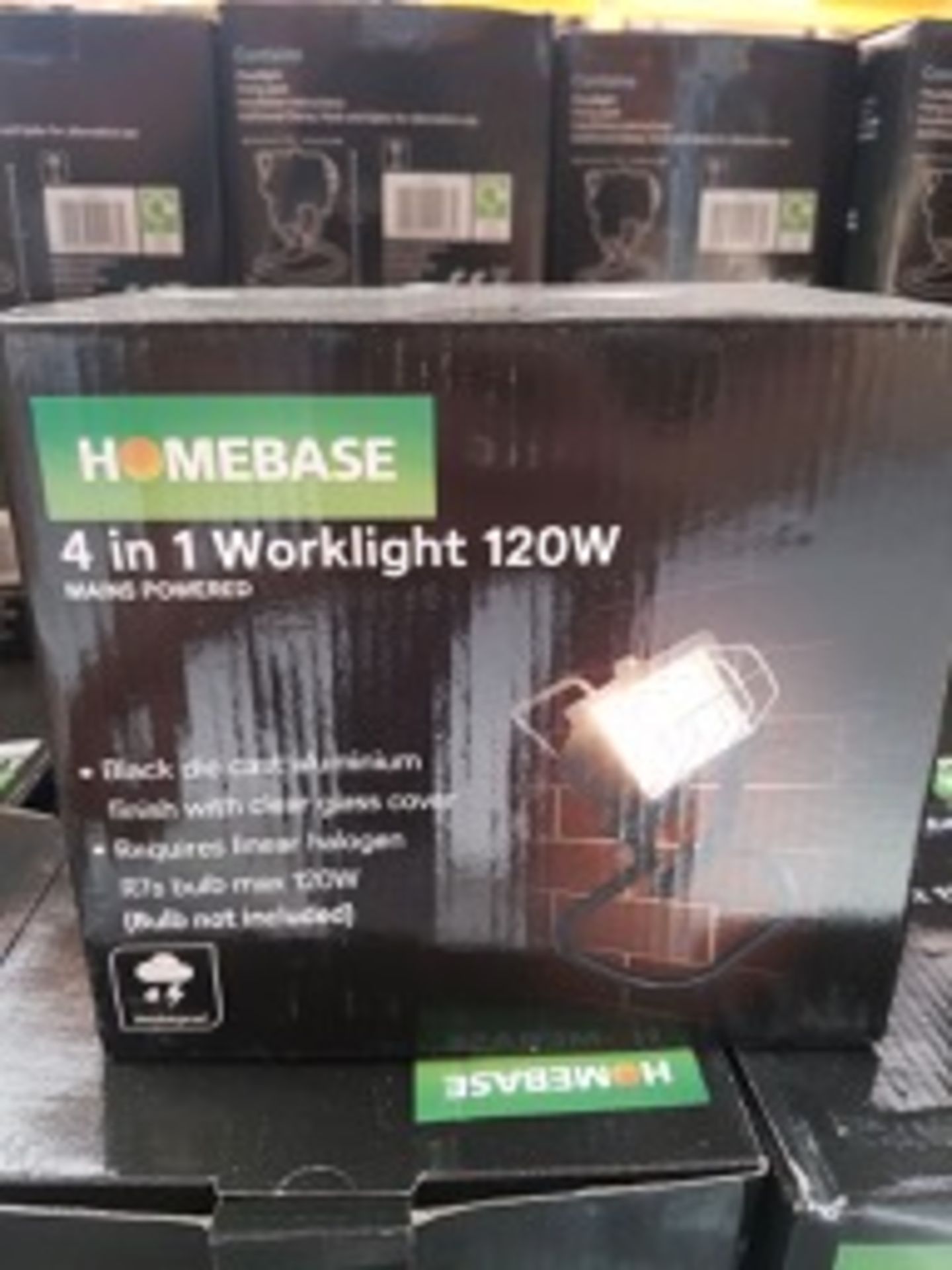 PALLET TO CONTAIN 80 x Brand New 4 in 1 - 120W Worklights. Made From Black diecast aluminium.