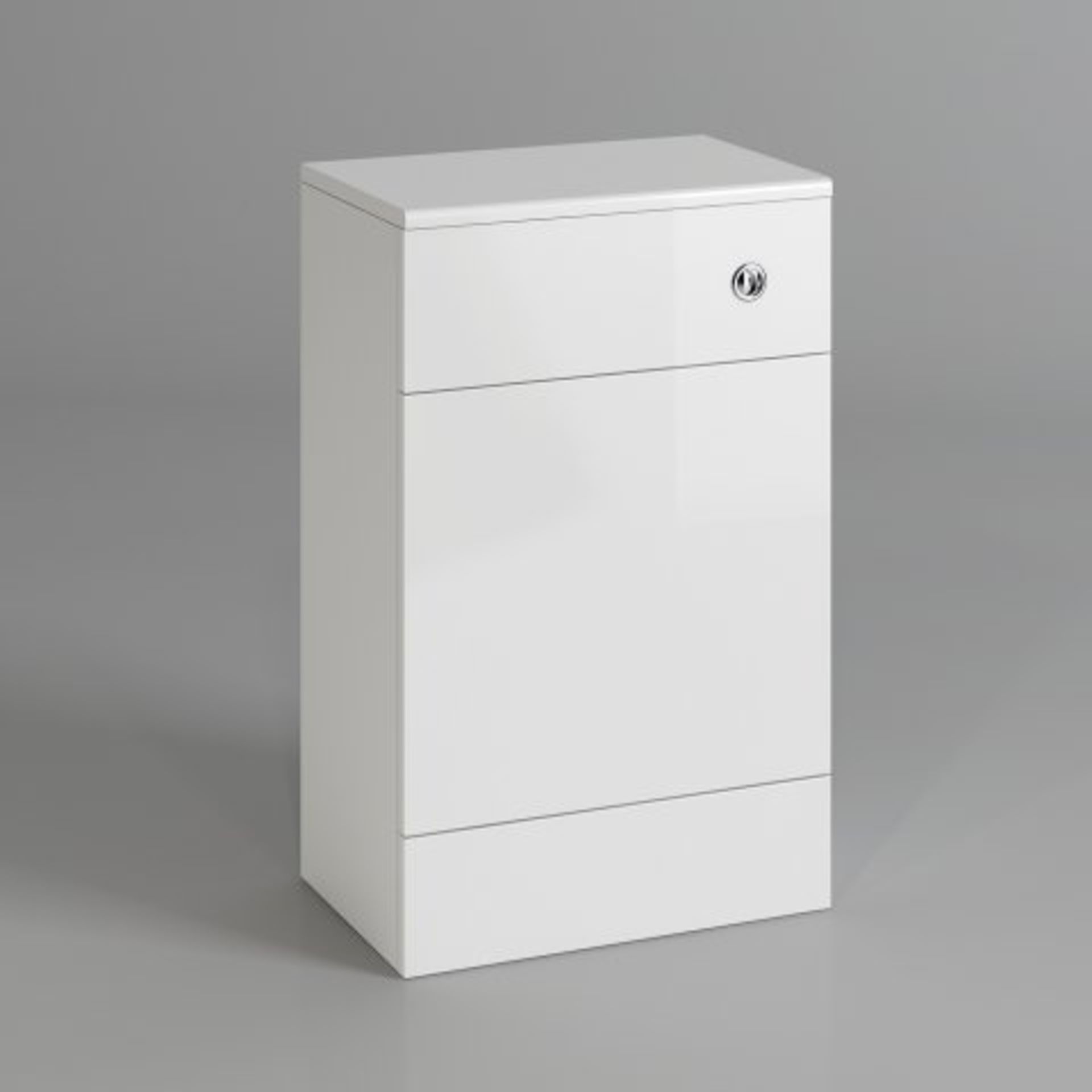 (N23) 500mm Harper Gloss White Back To Wall Toilet Unit. RRP £174.99. This practical Harper Gloss - Bild 3 aus 4