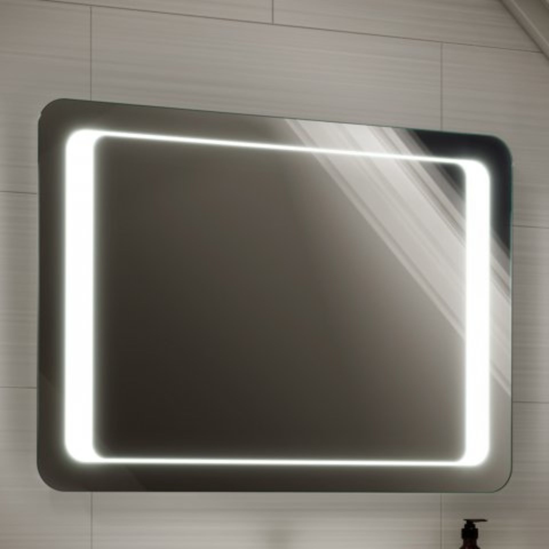 (N71) 800x600mm Quasar Illuminated LED Mirror. RRP £349.99. Energy efficient LED lighting with