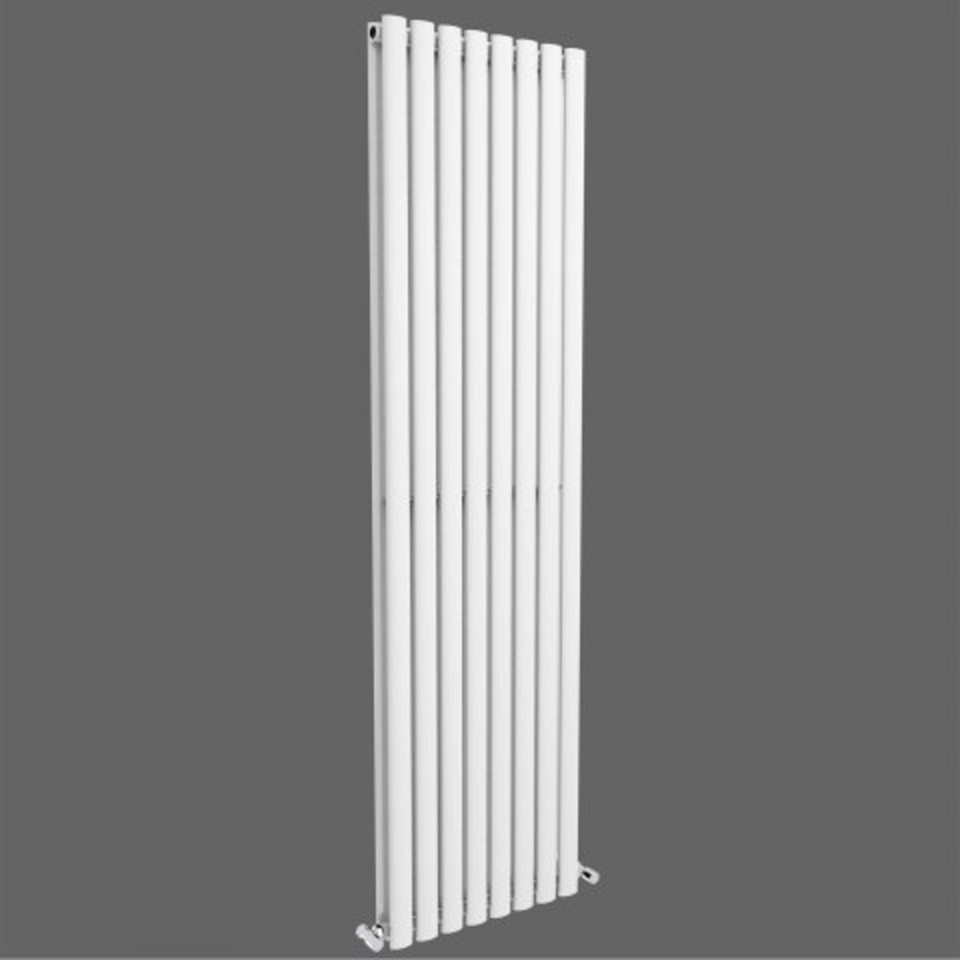 (N8) 1800x480mm Gloss White Double Oval Tube Vertical Radiator - Ember Premium. RRP £319.99. - Bild 3 aus 5