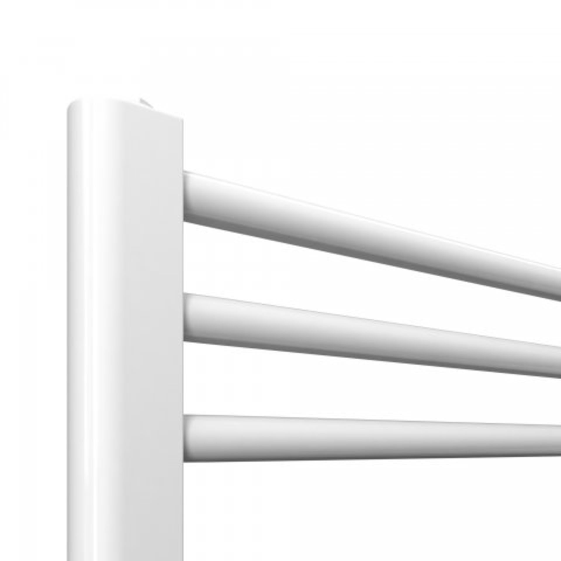 (O46) 650x400mm White Straight Rail Ladder Towel Radiator - Polar Basic Offering durability and - Bild 3 aus 3