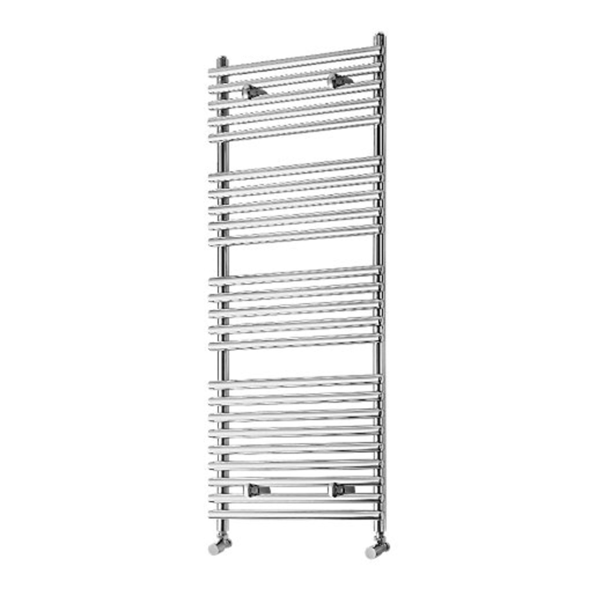 (W6) Liquid Round Vertical Chrome 1200 x 500mm Radiator. RRP £319.99. The Liquid Round Vertical